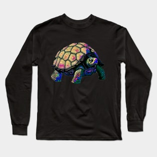 Vaporwave Turtle Long Sleeve T-Shirt